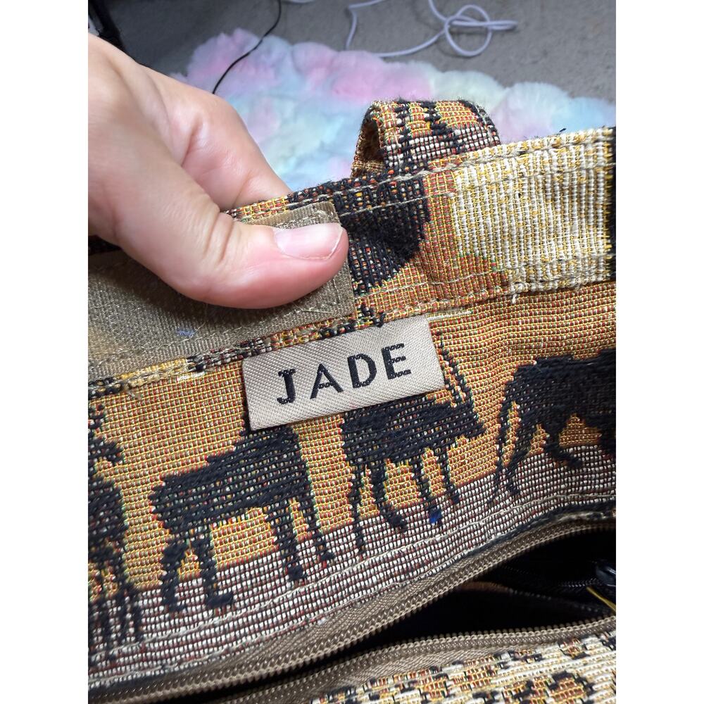 Jade Safari Tapestry Tote Bag Animal Print Zip Pouch - Picture 11 of 15